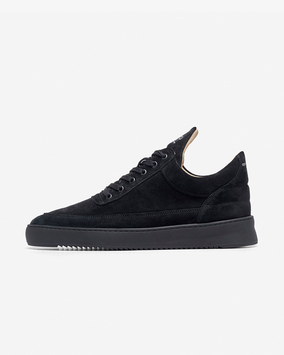 Filling Pieces Low Top Suede All Black