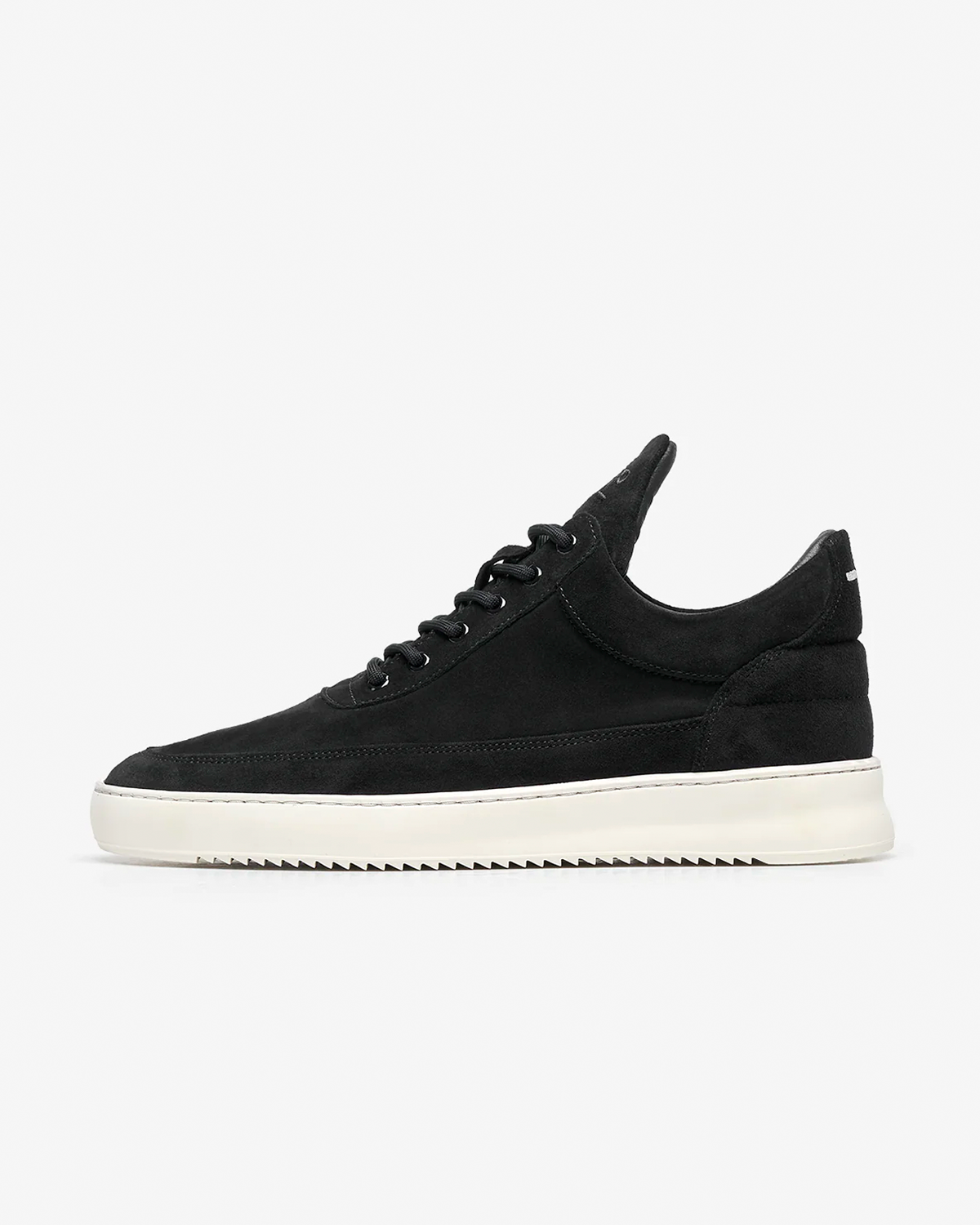 Filling Pieces Low Top Organic Suede Black